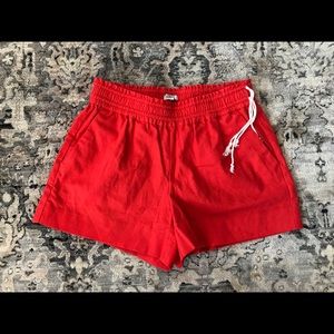 J. Crew 3 1/2” pull-on red shorts